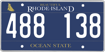 RI license plate 488138