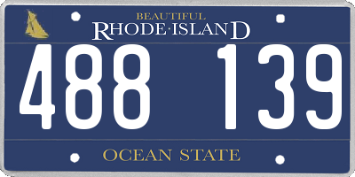 RI license plate 488139