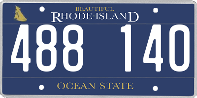 RI license plate 488140