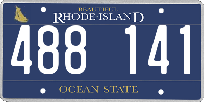 RI license plate 488141