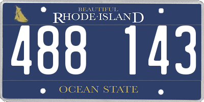 RI license plate 488143