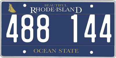 RI license plate 488144