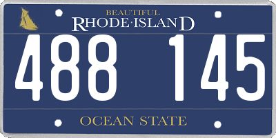 RI license plate 488145