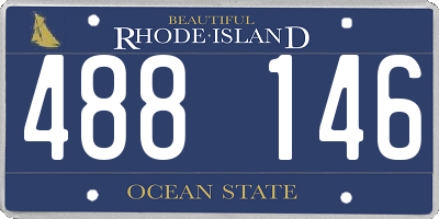 RI license plate 488146