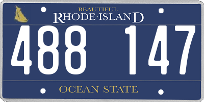 RI license plate 488147