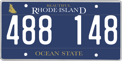 RI license plate 488148