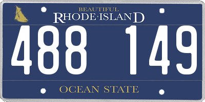 RI license plate 488149