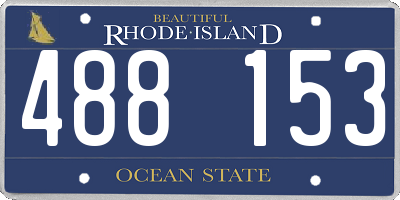 RI license plate 488153