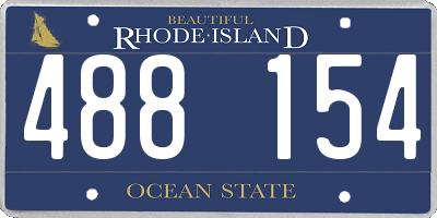 RI license plate 488154