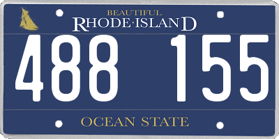 RI license plate 488155