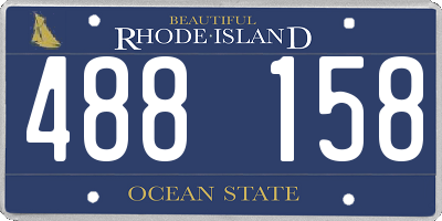 RI license plate 488158
