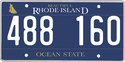 RI license plate 488160