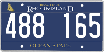 RI license plate 488165