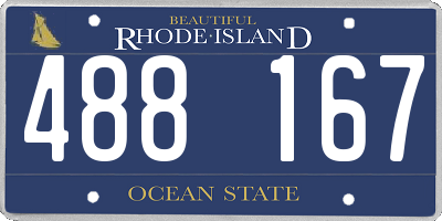 RI license plate 488167