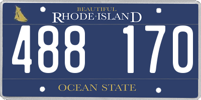 RI license plate 488170