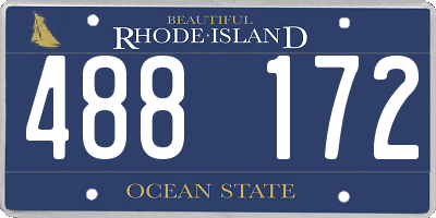 RI license plate 488172