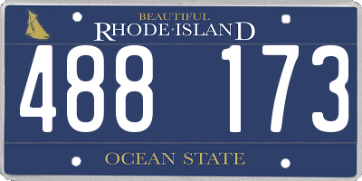 RI license plate 488173