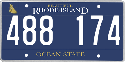 RI license plate 488174