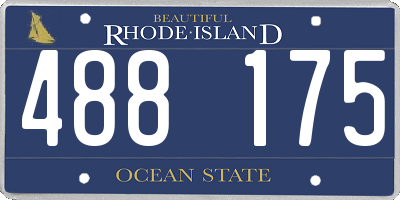 RI license plate 488175
