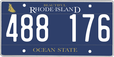 RI license plate 488176