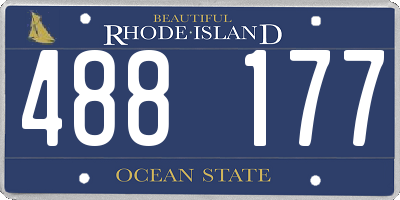 RI license plate 488177