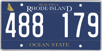 RI license plate 488179