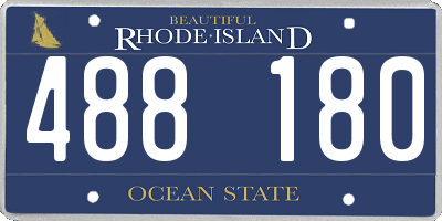 RI license plate 488180