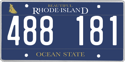 RI license plate 488181