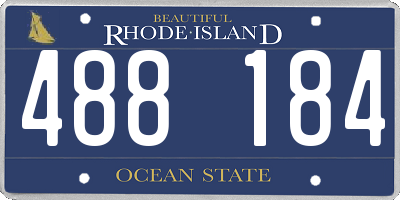 RI license plate 488184