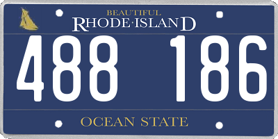 RI license plate 488186