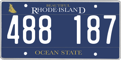 RI license plate 488187