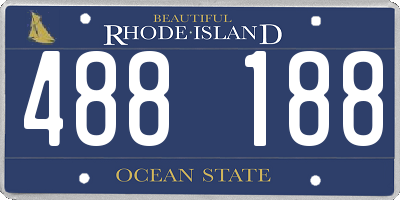 RI license plate 488188