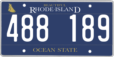 RI license plate 488189