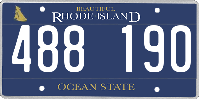 RI license plate 488190