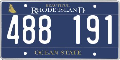 RI license plate 488191