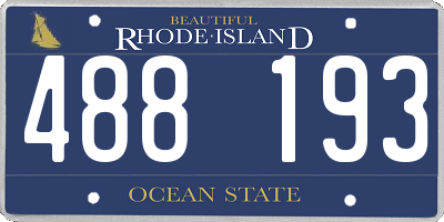 RI license plate 488193
