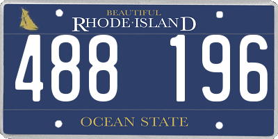 RI license plate 488196