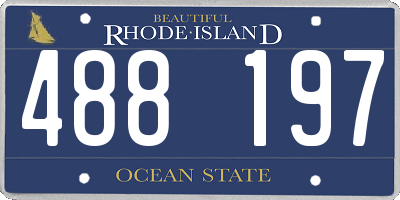 RI license plate 488197