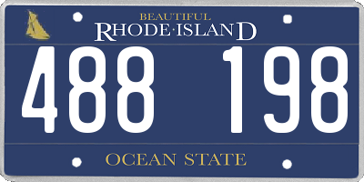 RI license plate 488198