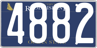 RI license plate 4882