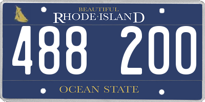 RI license plate 488200