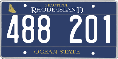 RI license plate 488201