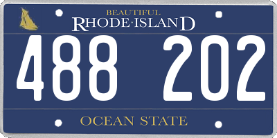 RI license plate 488202