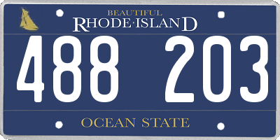 RI license plate 488203