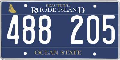 RI license plate 488205