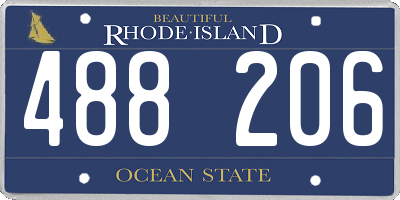 RI license plate 488206