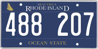 RI license plate 488207