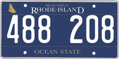RI license plate 488208