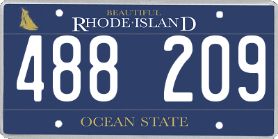 RI license plate 488209