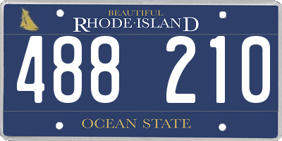 RI license plate 488210